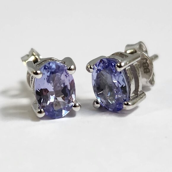 NIB VTG NATURAL Kutamani Tanzanite 925 Stud Earrings - Picture 11 of 14